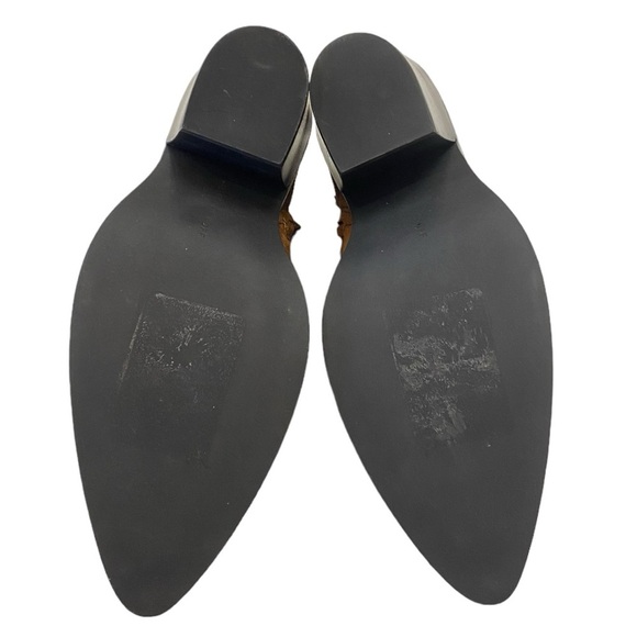 NWT Rebecca Minkoff Seiji Western Leather Booties in Saddle Brown Size 8.5 - Picture 7 of 9